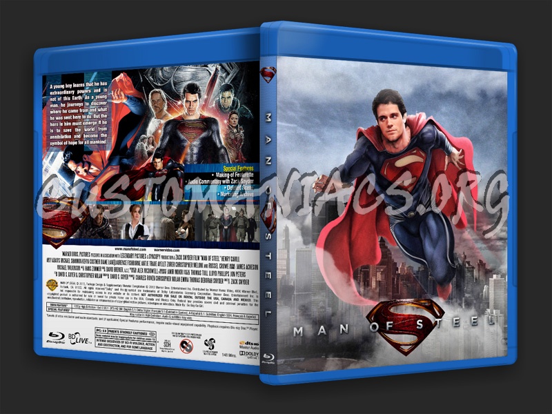 Man of Steel blu-ray cover