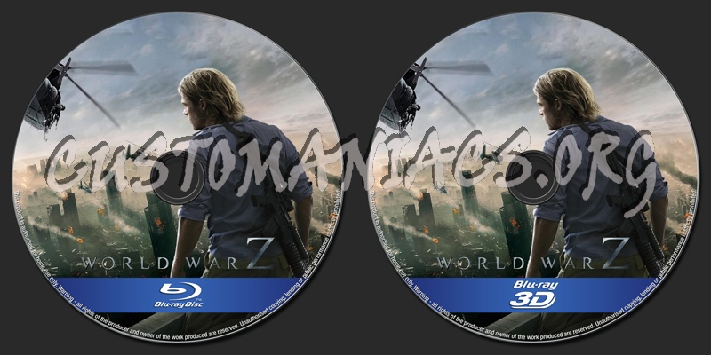 World War Z 2D/3D blu-ray label