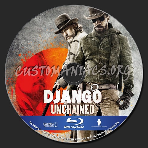 Django Unchained blu-ray label