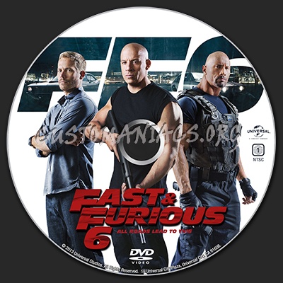 Fast & Furious 6 dvd label