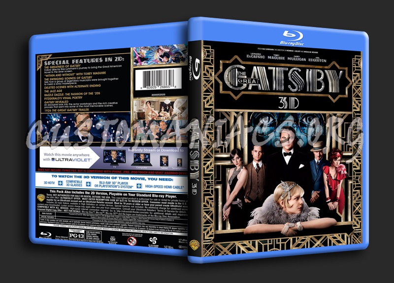 The Great Gatsby 3D blu-ray cover