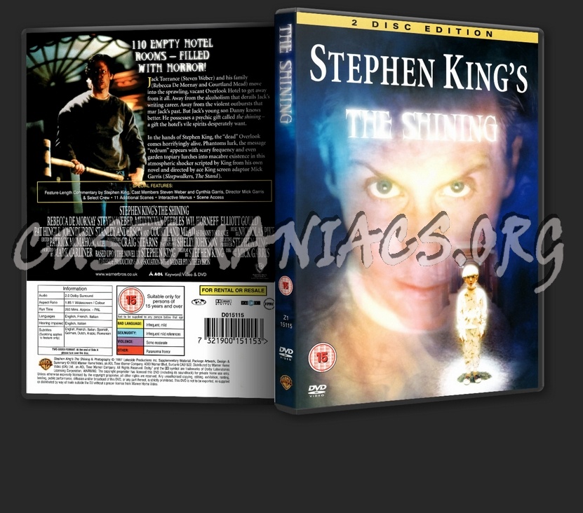 Stephen King's: The Shining dvd cover