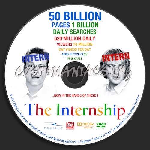 The Internship dvd label