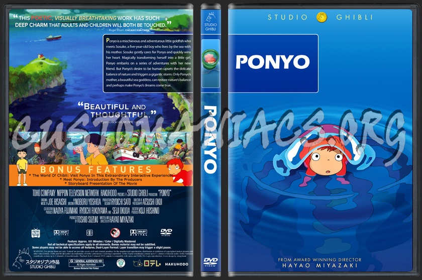 Whisper of the Heart and Ponyo dvd cover
