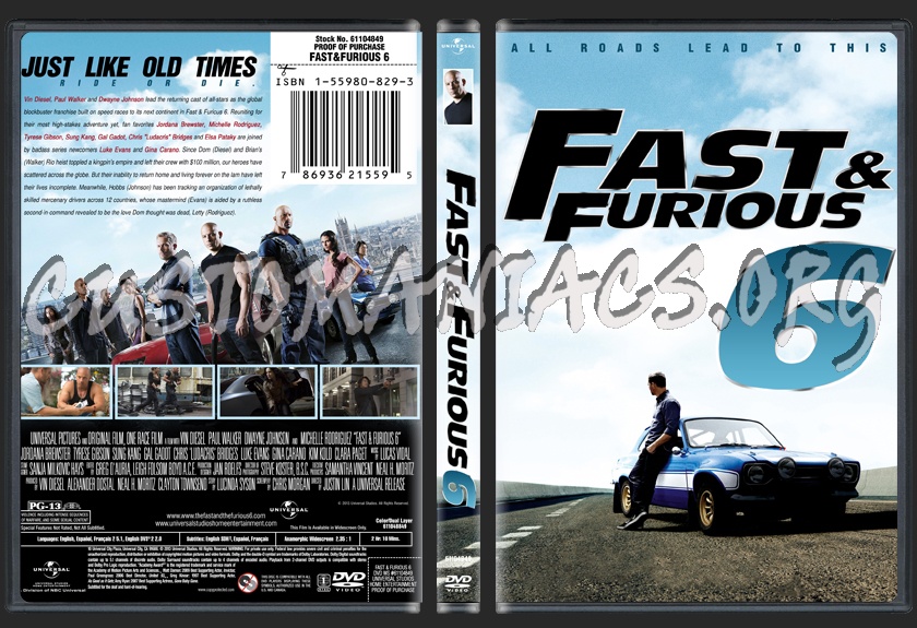 Fast & Furious 6 dvd cover