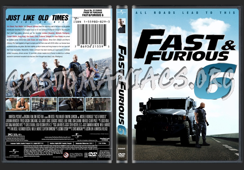 Fast & Furious 6 dvd cover