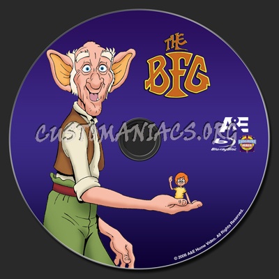 The BFG Big Friendly Giant blu-ray label