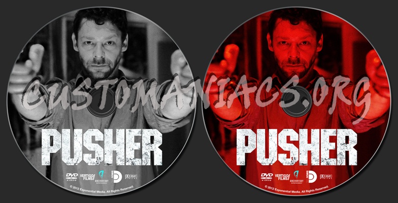 Pusher (2012) dvd label