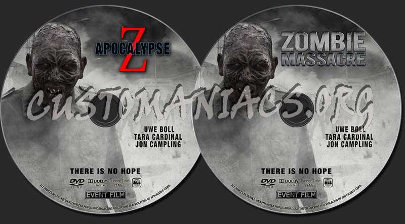 Apocalypse Z (aka Zombie Massacre) dvd label