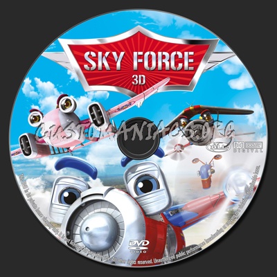 Sky Force 3D dvd label