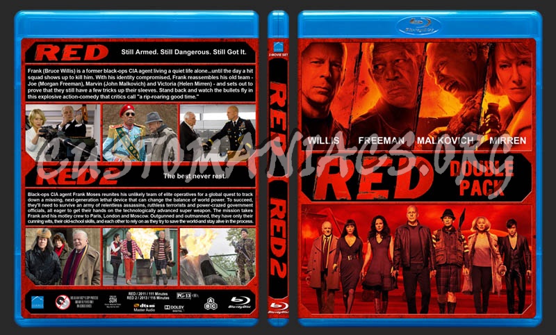 Red / Red 2 Double Feature blu-ray cover