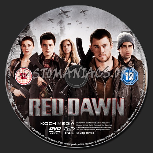 Red Dawn (2012) dvd label