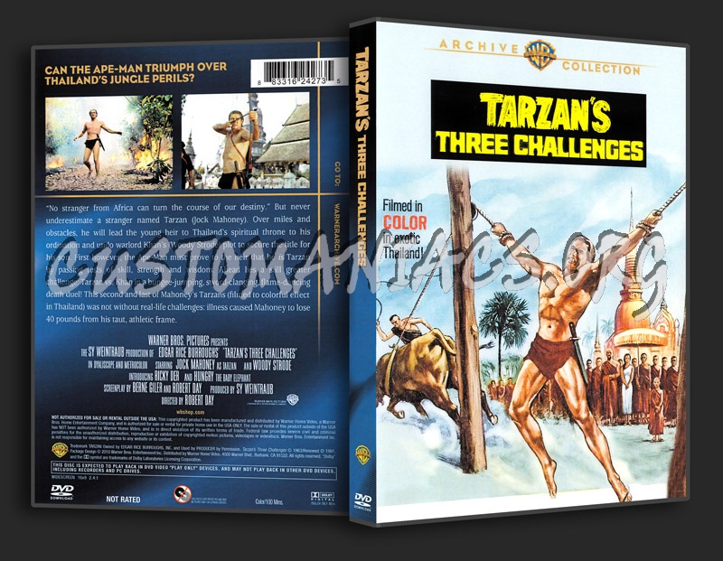 Tarzan's Three Challenges (1963) dvd cover
