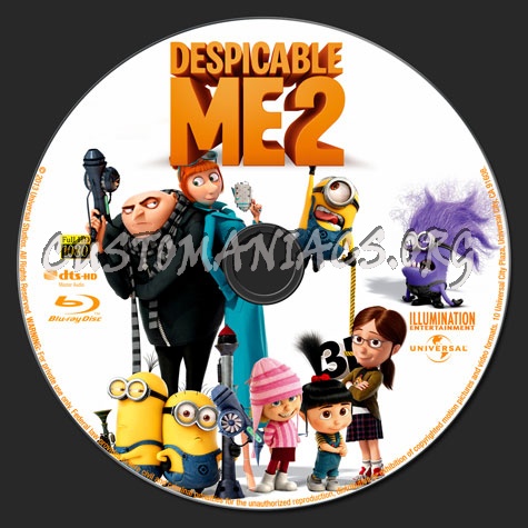 Despicable Me 2 blu-ray label
