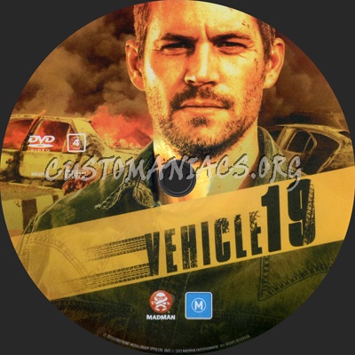 Vehicle 19 dvd label