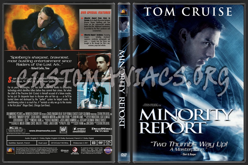 Minority Report dvd cover