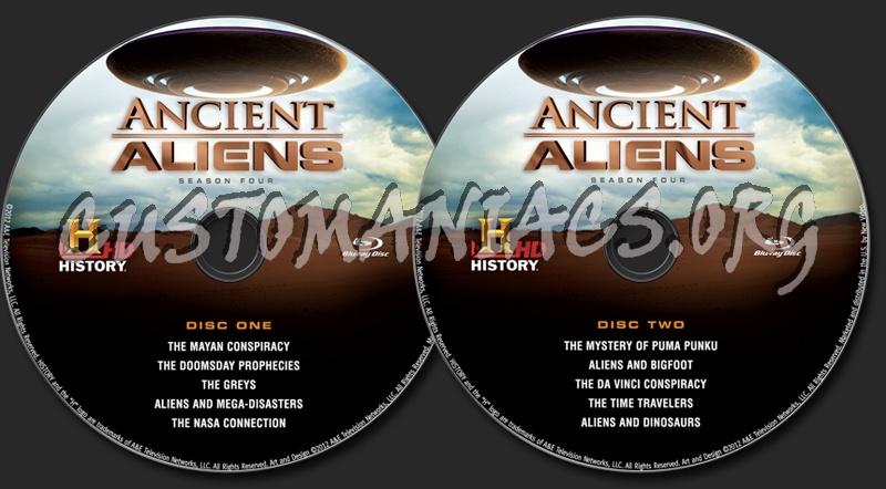 Ancient Aliens Season 4 blu-ray label