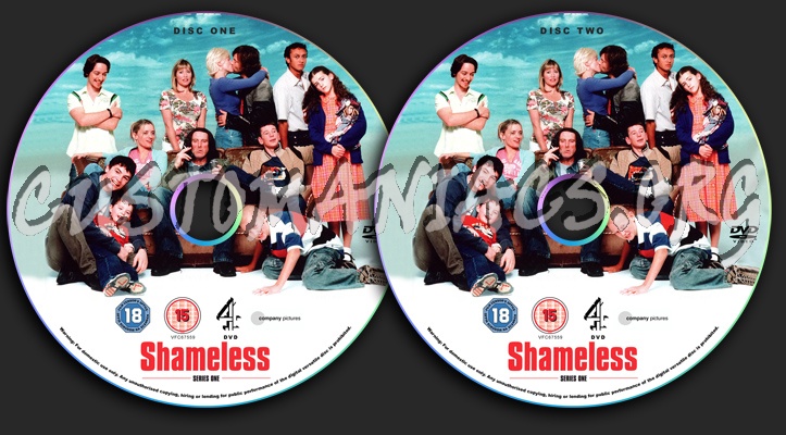 Shameless Series 1 dvd label