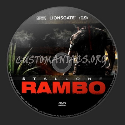 Rambo dvd label