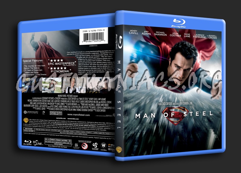 Man of Steel blu-ray cover