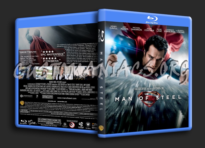 Man of Steel blu-ray cover