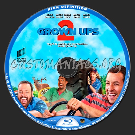 Grown Ups 2 blu-ray label