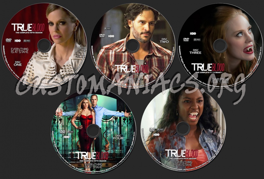 True Blood - Season 5 dvd label