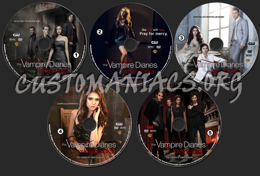 The Vampire Diaries - Season 3 dvd label