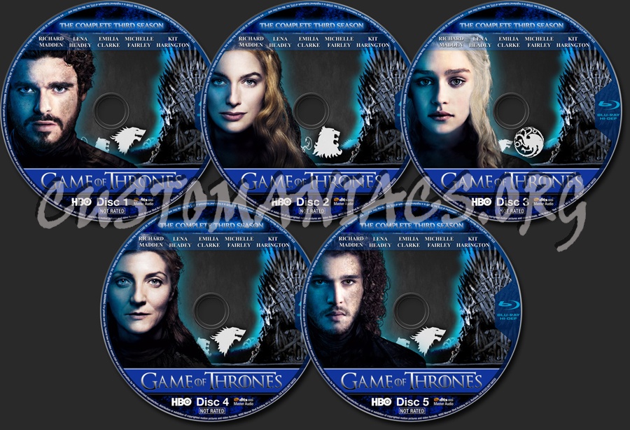 Game of Thrones Season 3 blu-ray label