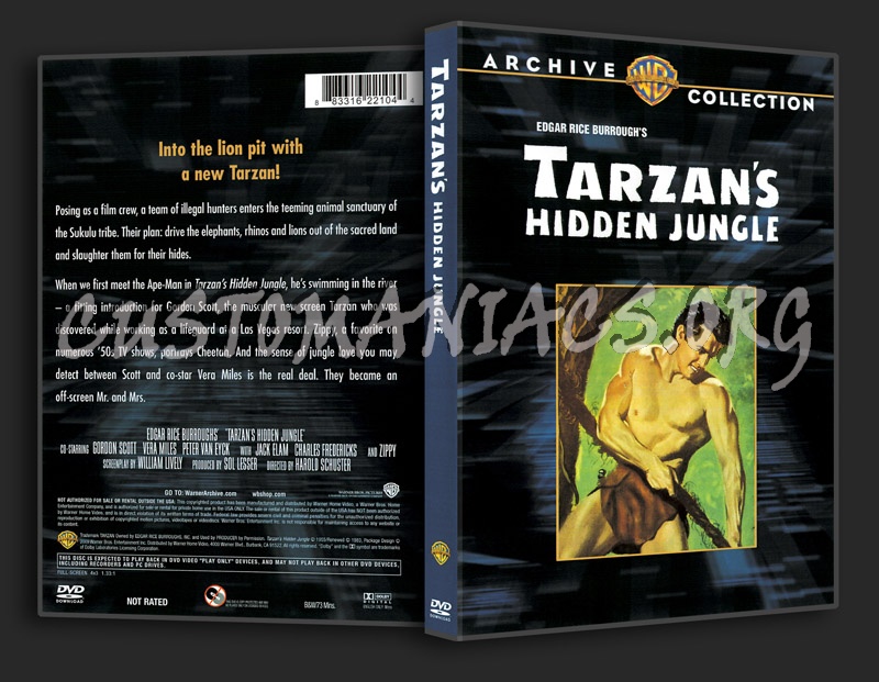 Tarzan's Hidden Jungle (1955) dvd cover