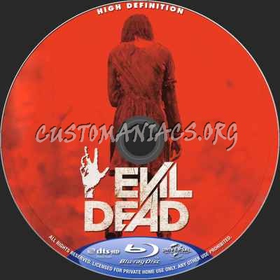 Evil Dead (2013) blu-ray label