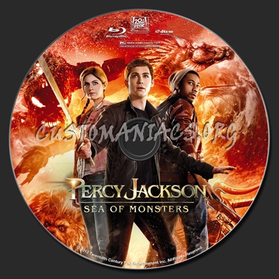 Percy Jackson: Sea Of Monsters blu-ray label
