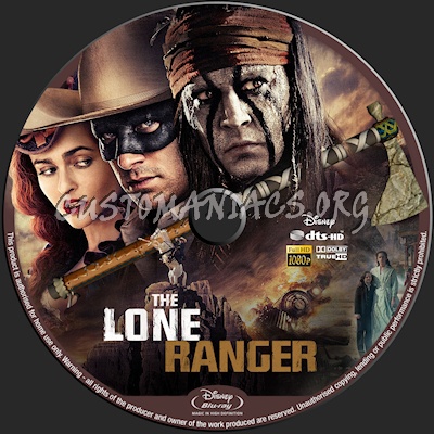 The Lone Ranger blu-ray label
