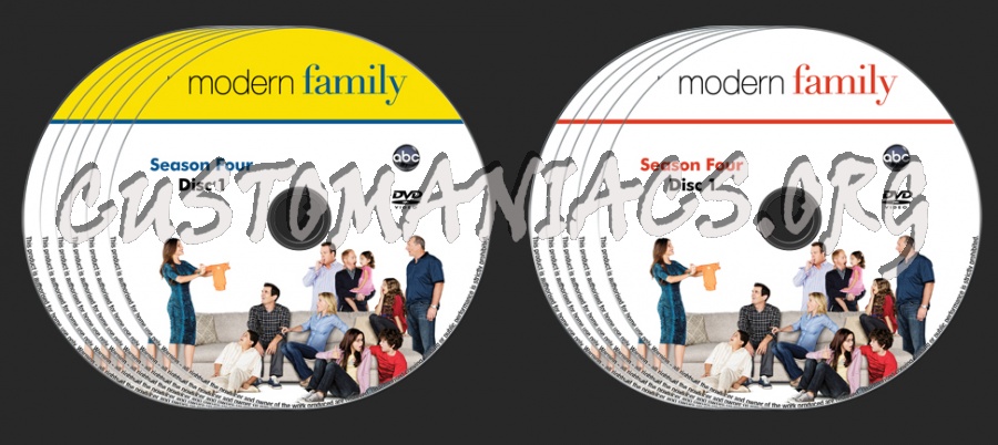 Modern Family Season 4 dvd label