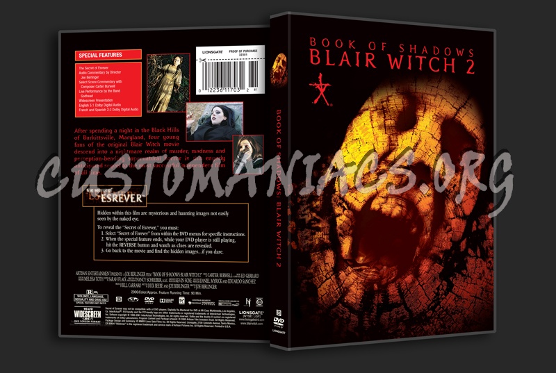 Book of Shadows Blair Witch 2 dvd cover