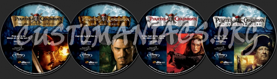 Pirates of the Caribbean Collection blu-ray label