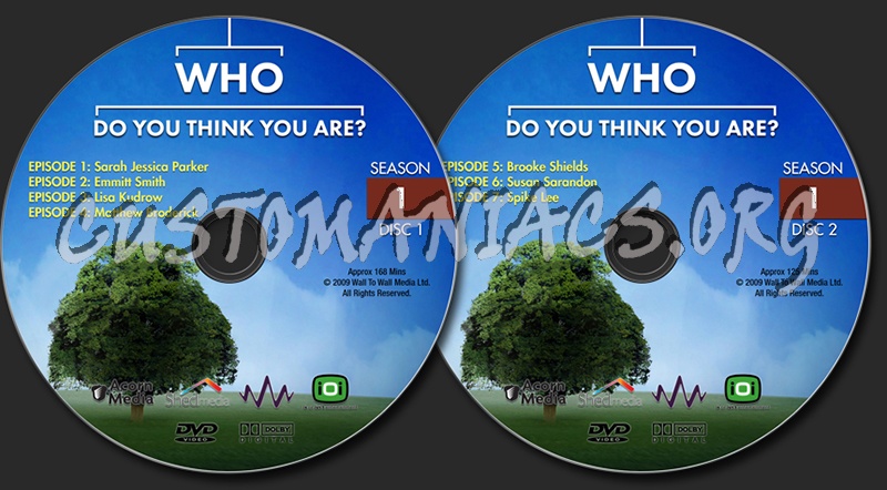 Who Do You Think You Are? Season 1 dvd label