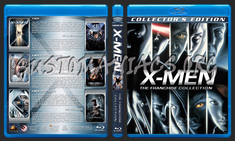 X-Men: The Franchise Collection blu-ray cover