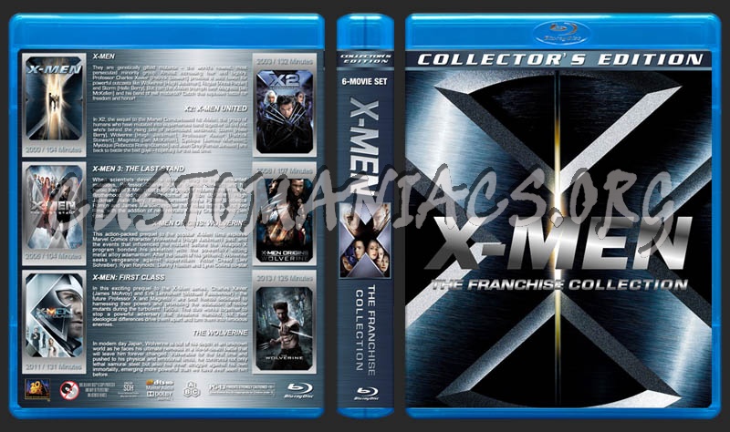 X-Men: The Franchise Collection blu-ray cover