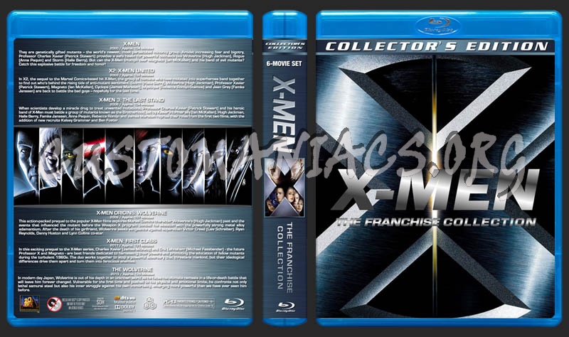 X-Men: The Franchise Collection blu-ray cover