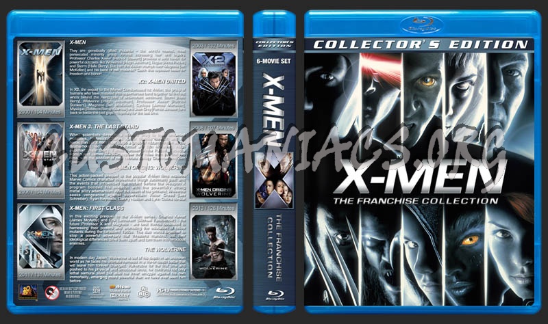 X-Men: The Franchise Collection blu-ray cover