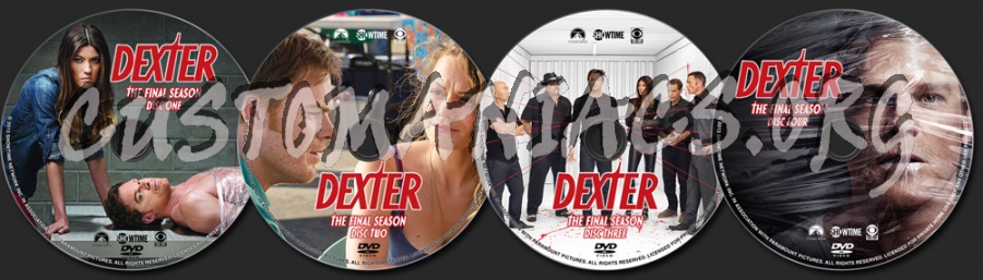 Dexter Season 8 dvd label
