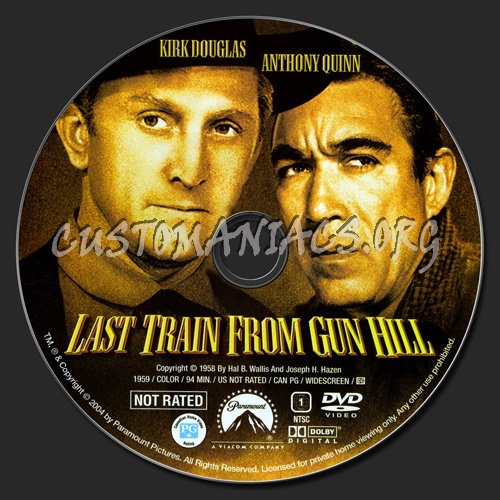 Last Train from Gun Hill dvd label