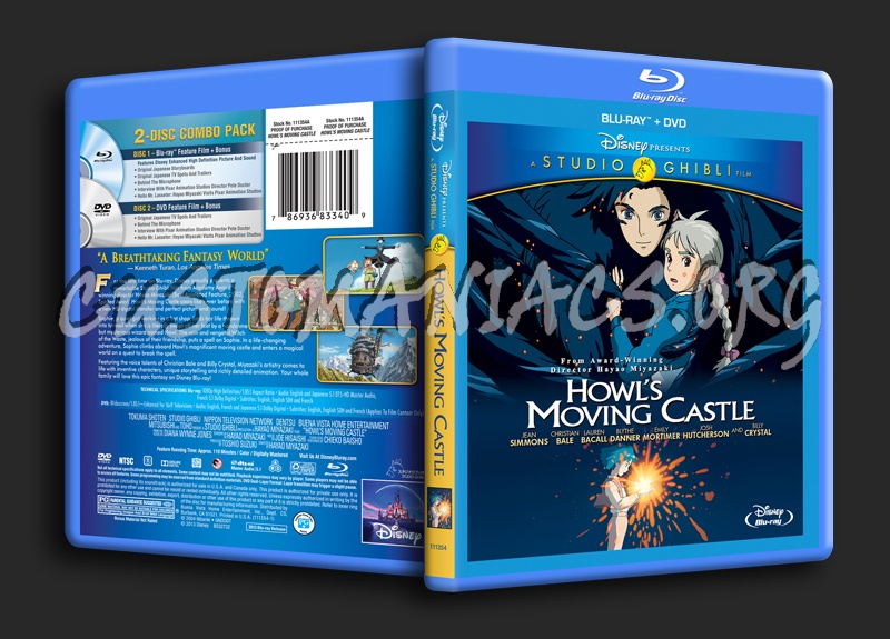 Howl's Moving Castle blu-ray cover
