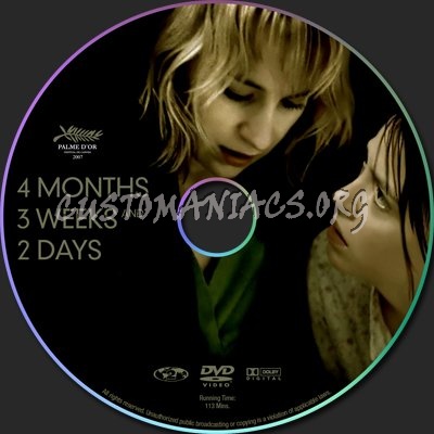 4 Months 3 Weeks and 2 Days dvd label