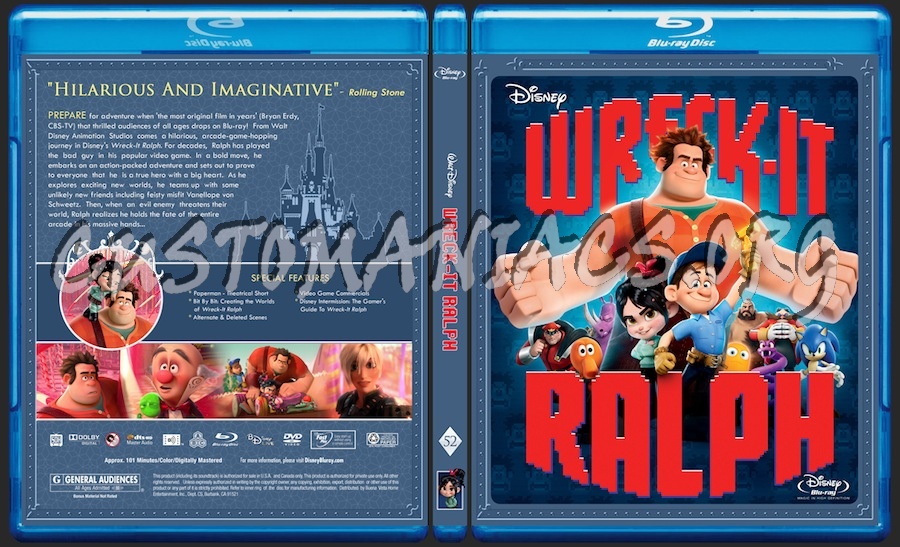 Wreck-It Ralph blu-ray cover