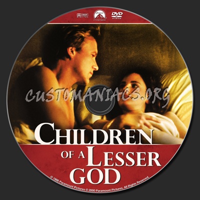 Children Of A Lesser God dvd label