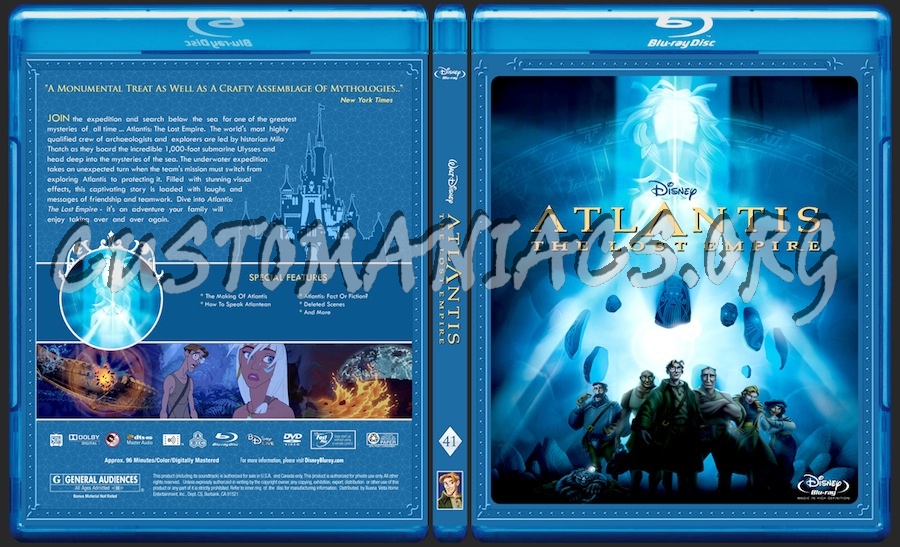 Atlantis: The Lost Empire blu-ray cover