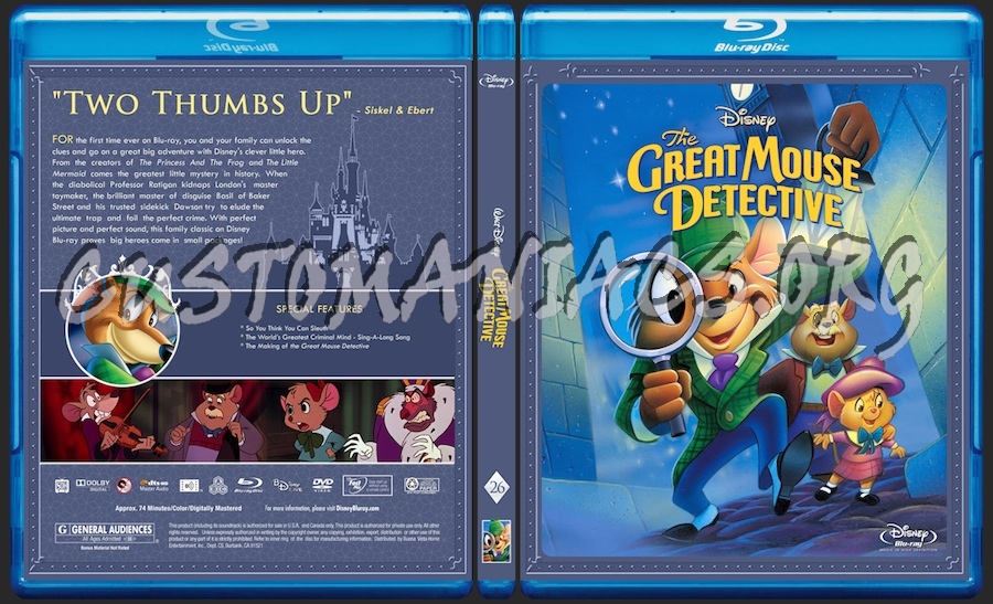 The Great Mouse Detective blu-ray cover