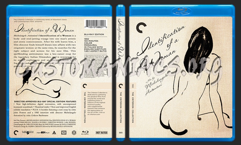 585 - Identification of a Woman blu-ray cover